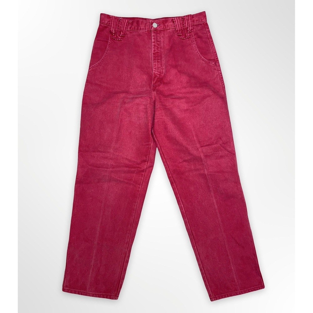 Vintage Wrangler Silverlake Women's 32x30 High Rise Jeans Bareback USA Made Red